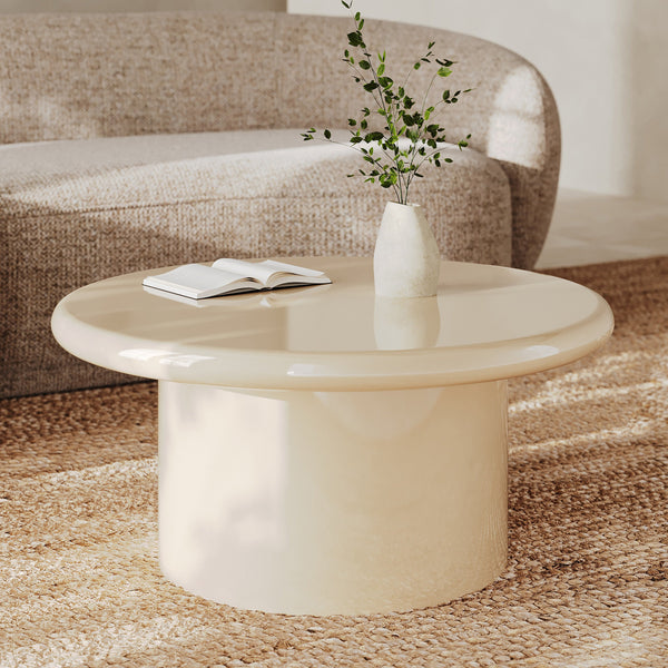 Apoline - Table Basse Laquée Blanche En Mdf
