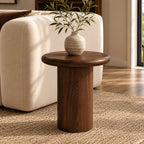 Nubia - Table D'Appoint En Placage Noyer