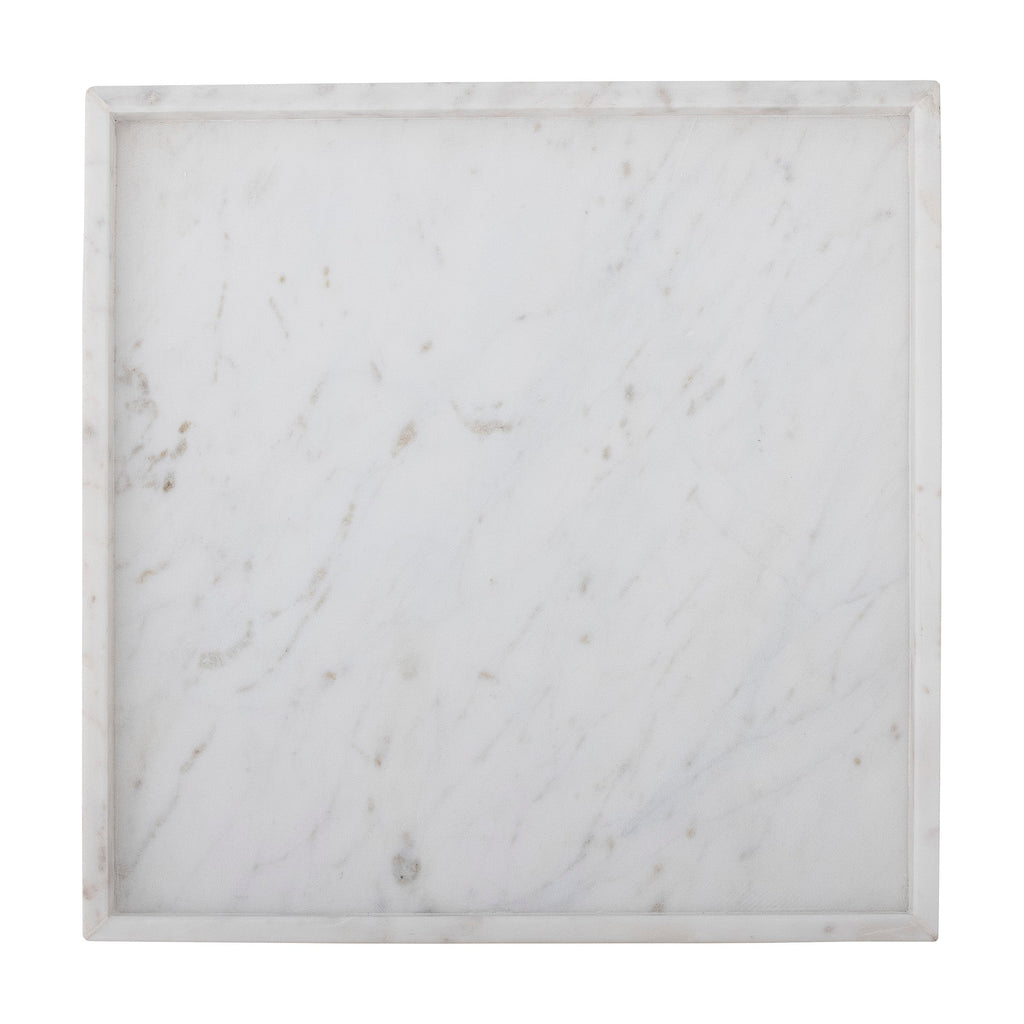 Majsa - Lot de 2 Plateaux - Blanc - Marbre