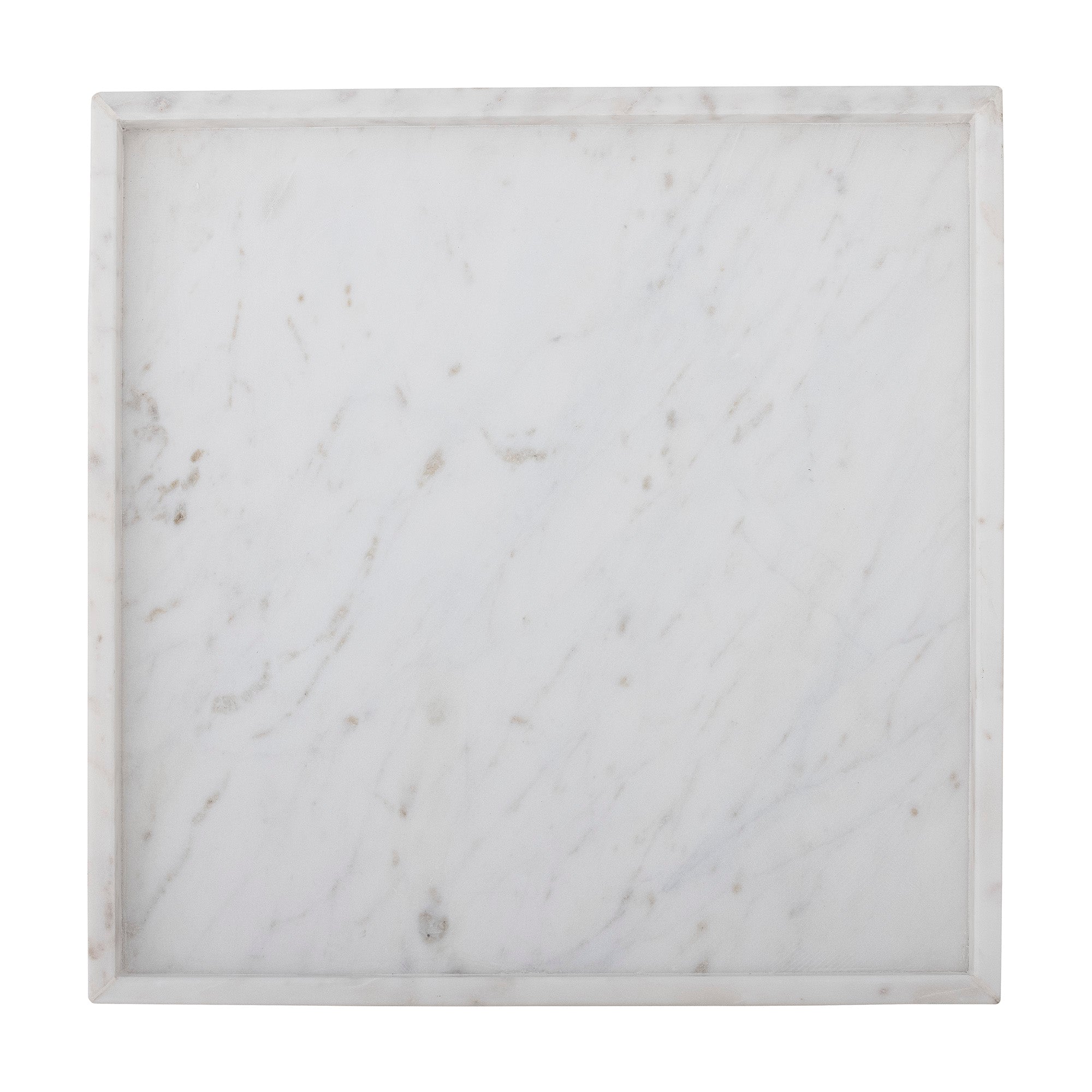 Majsa - Lot de 2 Plateaux - Blanc - Marbre