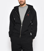 Ami Paris - Ami De Coeur Zipped Hoodie – Black