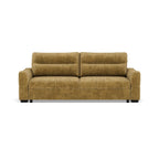 Anatole - Canapé Droit Convertible Avec Coffre - 3 Places - Velours Texturé - Jaune