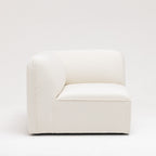 Noor - Rincón reversible para sofá modular - Tejido bouclette - Blanco marfil