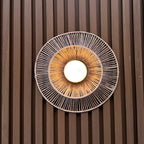 Dalia - Applique Murale Sans Fil - Rotin - Beige