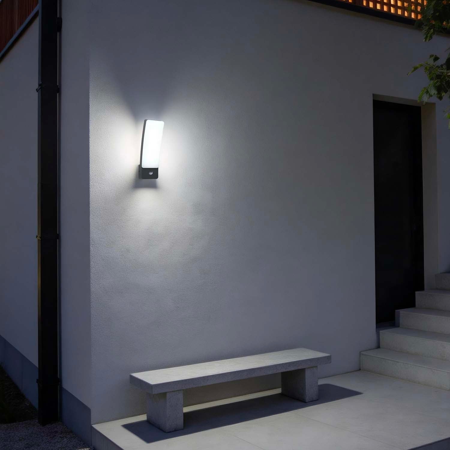 Kira Grey - Mains-Powered Wall Light - Aluminium - Dark Grey