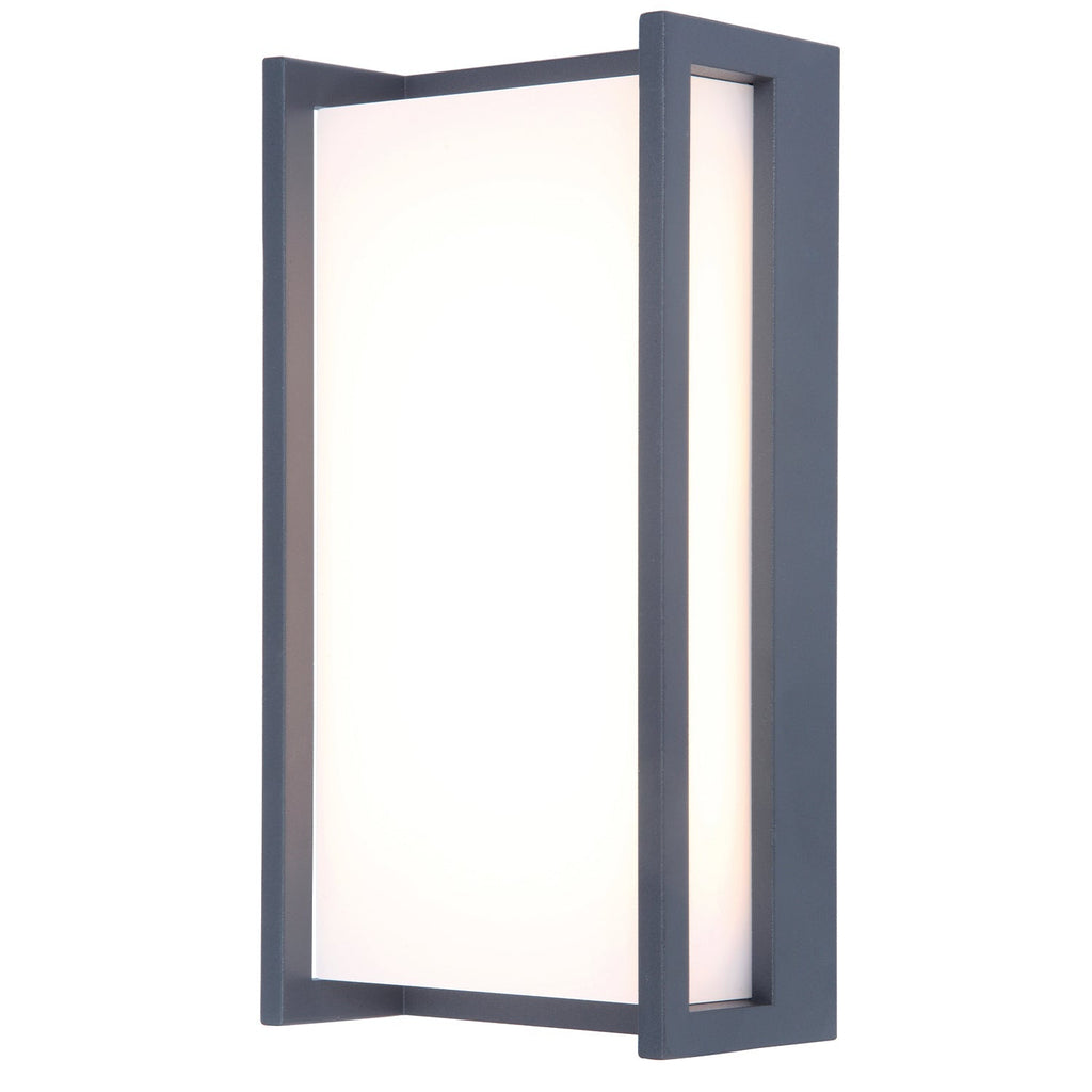 Qubo Grey - Mains Wall Light - Aluminium - Dark Grey