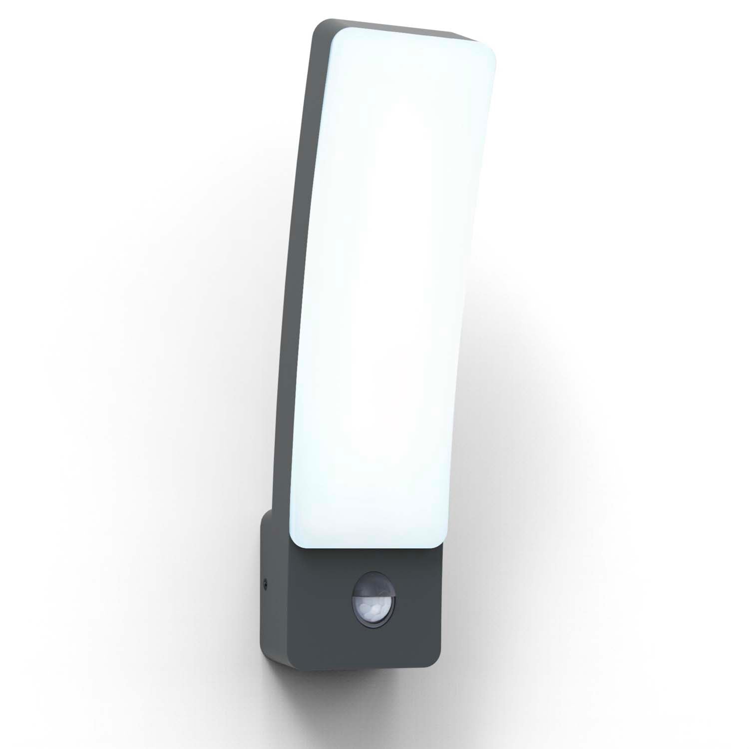 Kira Grey Sensor - Mains-Powered Wall Light - Aluminium - Dark Grey