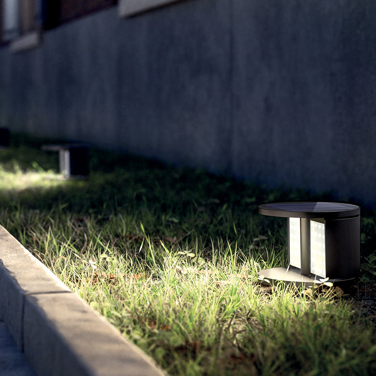 Swing - Borne & Potelet Solaire - Aluminium - Noir