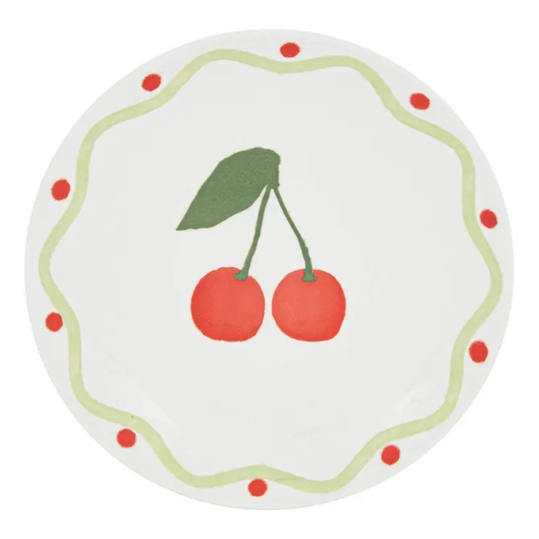 Assiette À Dessert Fruity Cerises – Lot De 6