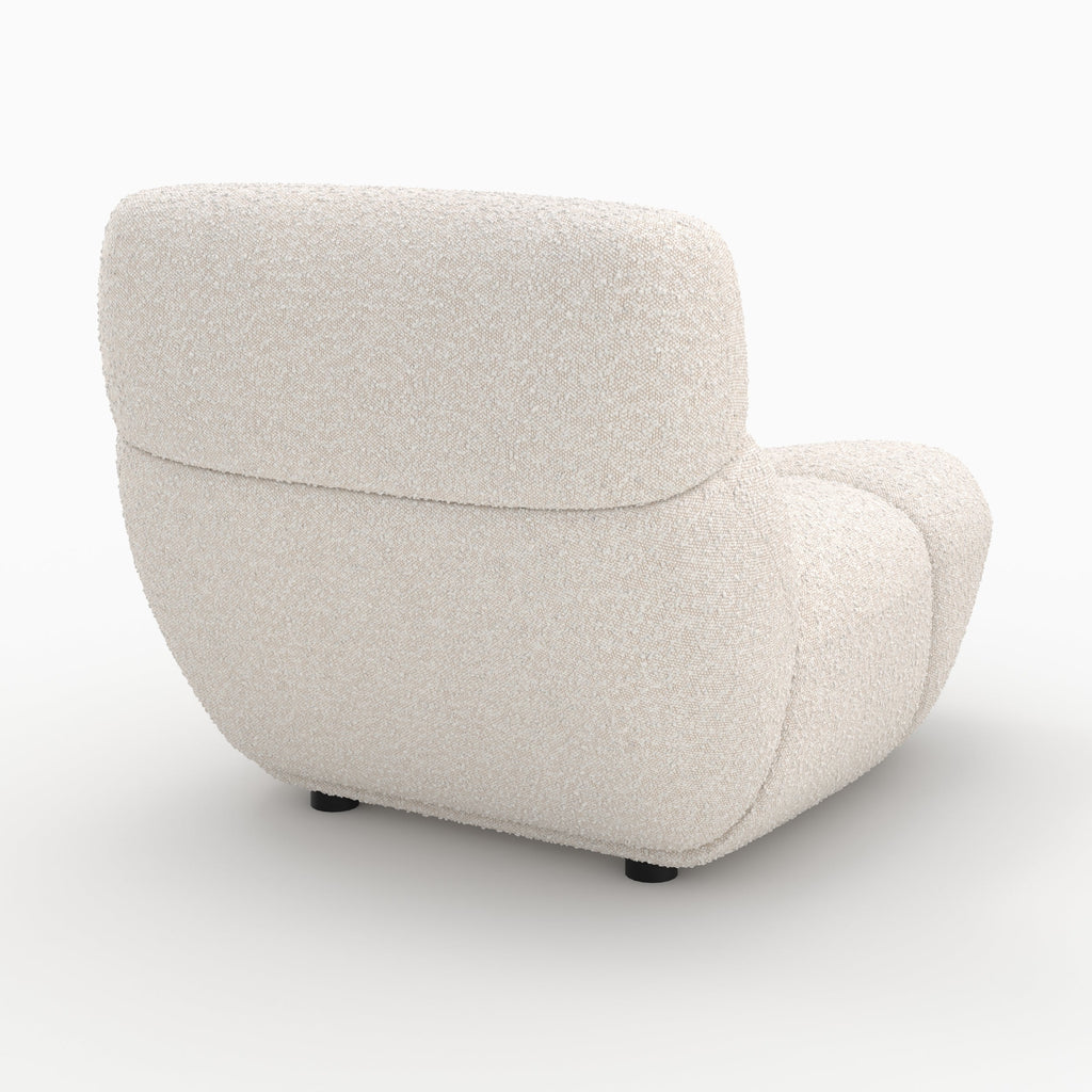 Teddy - Fauteuil En Tissu Bouclé Blanc