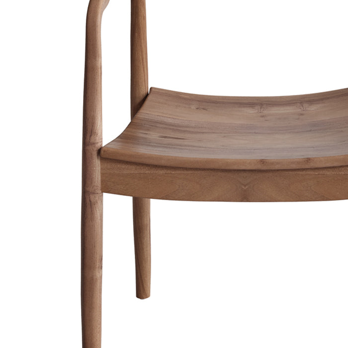 Lombok - Silla de madera de teca biselada