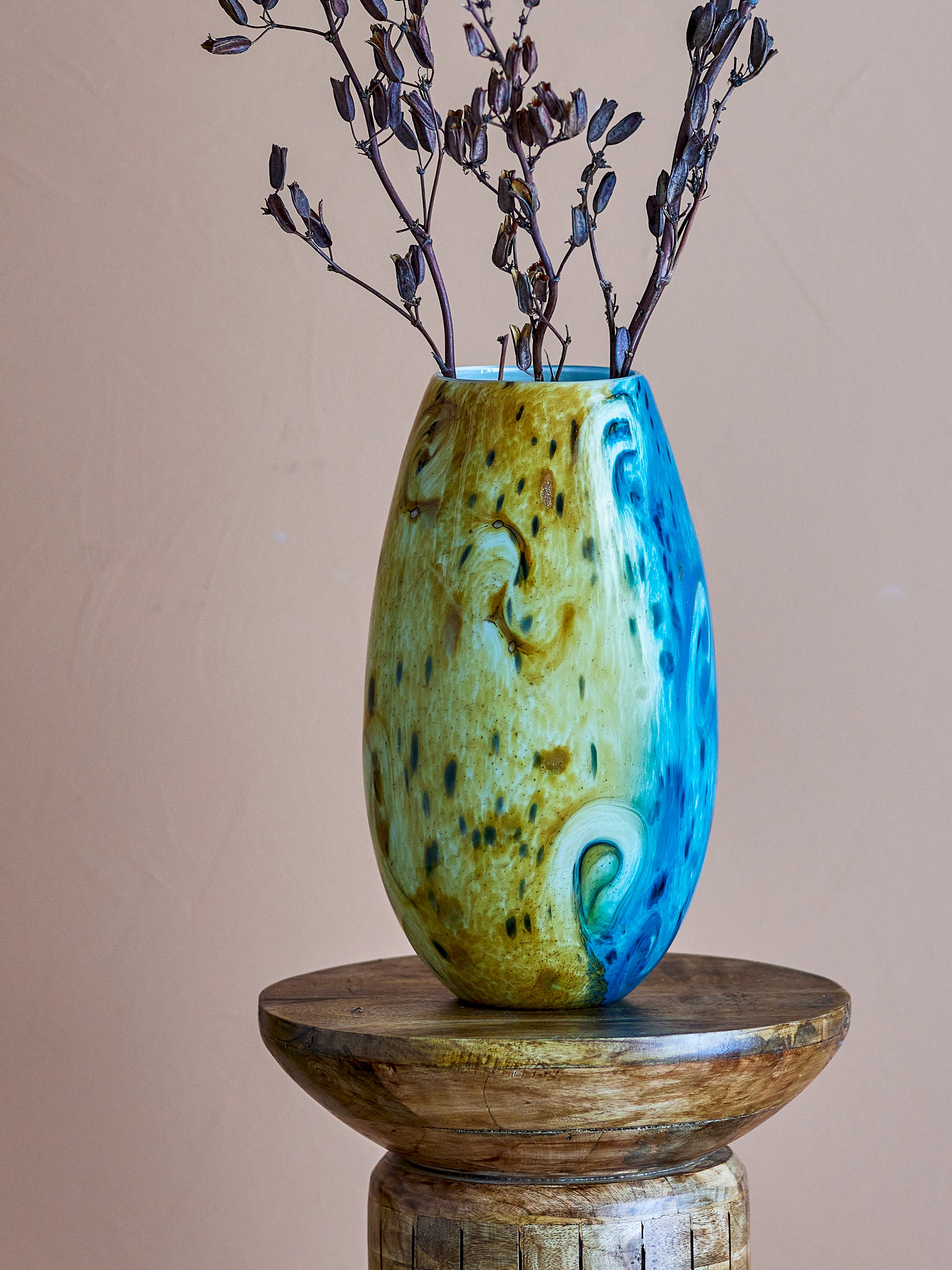 Kalian - Vase - Blue - Glass