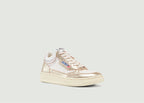 Sneakers Open Mid White Platine - Or