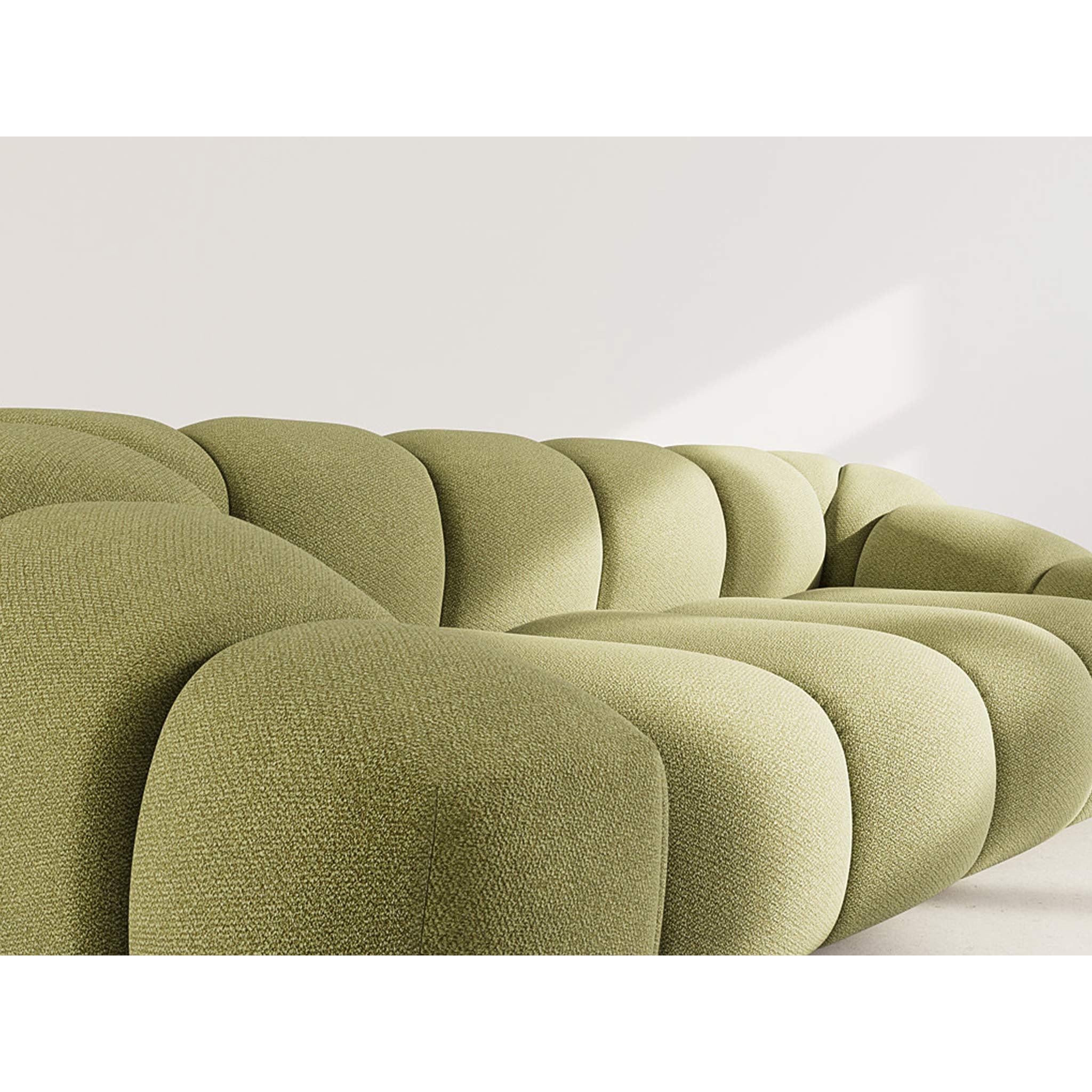 Ava - Canapé - 3 Places - Velours Texturé - Vert