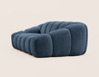 Ava - 3-Seater Sofa - Textured Velvet - Navy Blue