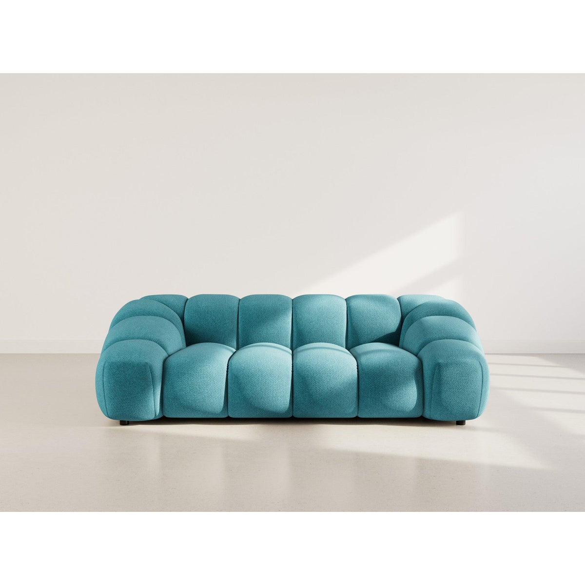 Ava - Canapé - 3 Places - Velours Texturé - Bleu