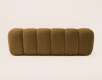 Ava - 3-Seater Sofa - Textured Velvet - Yellow