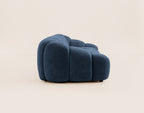 Ava - 3-Seater Sofa - Textured Velvet - Navy Blue
