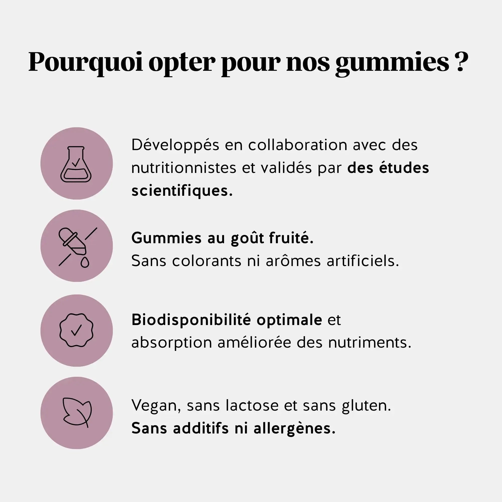 Avantages des gummies magnésium : développés avec nutritionnistes, goût fruité, vegan, biodisponibilité optimale l Bears with Benefits