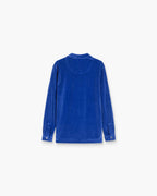 Chemise Azur Velour Long Sleeve - Blue
