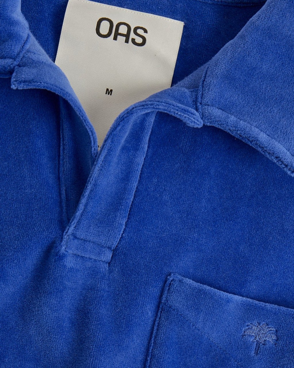 Chemise Azur Velour Long Sleeve - Blue