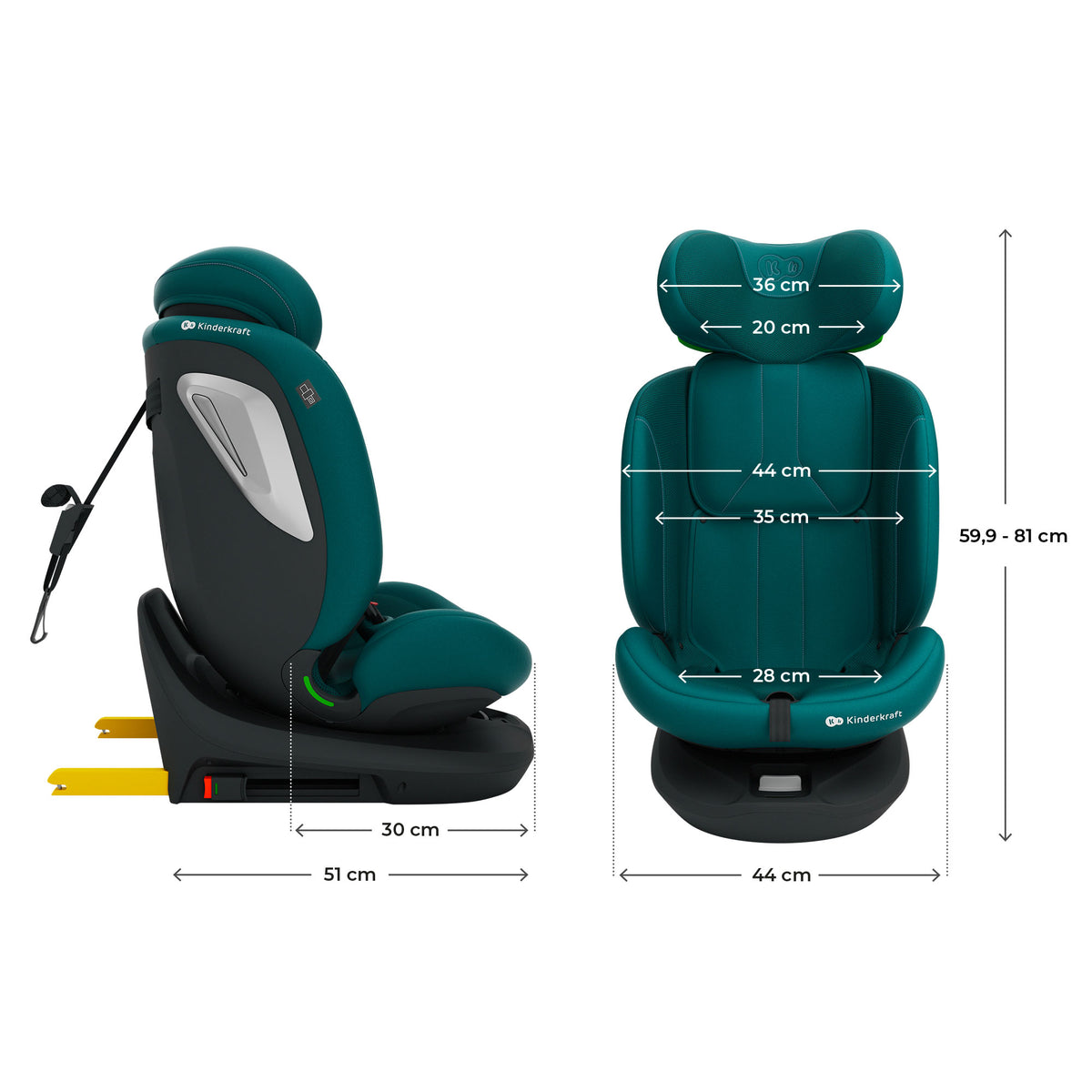 I-Grow 2 Plus Dark Green Car Seat