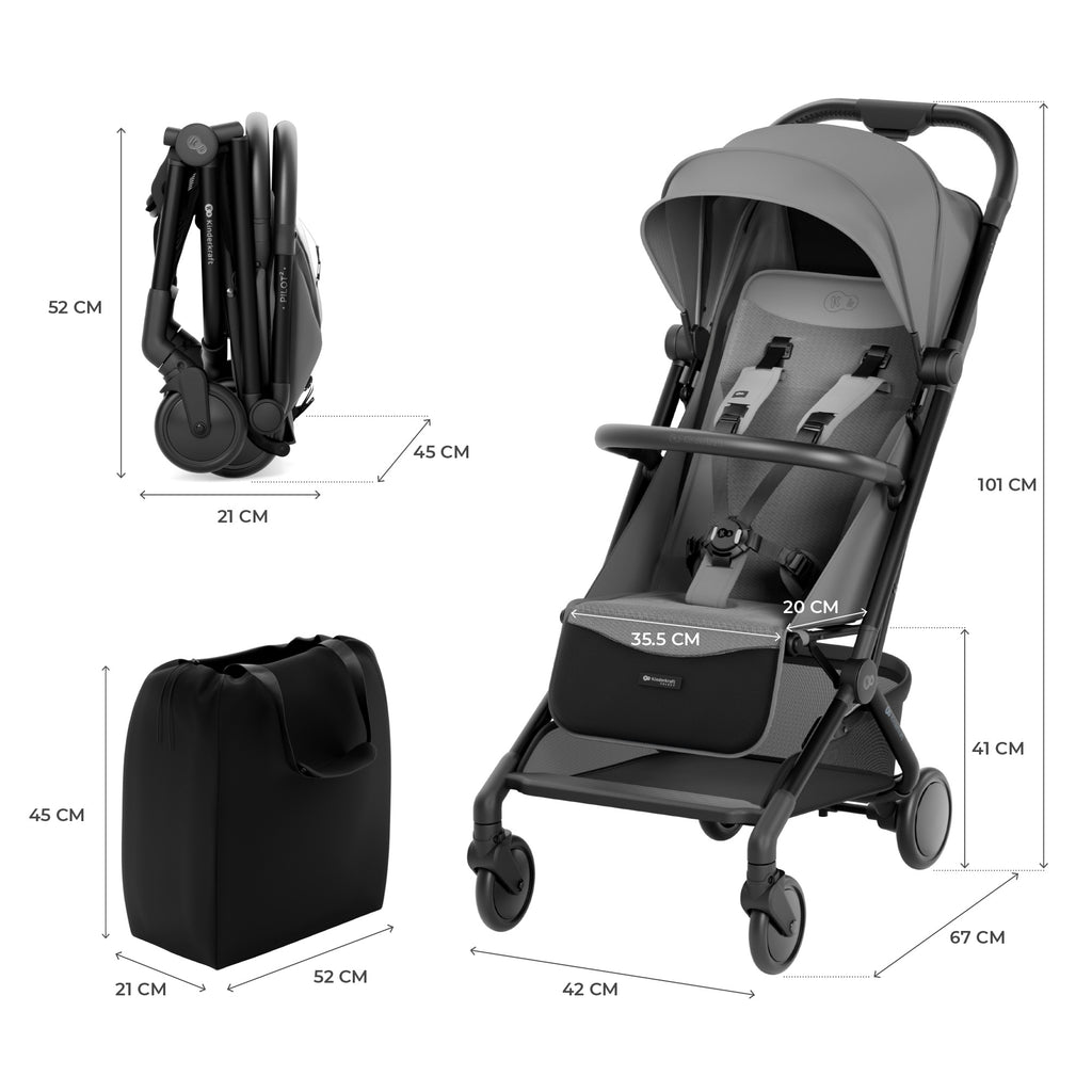 Poussette Cabine Pilot 2 Gris