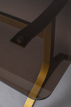 Sansa - Dining Room Table - Glass - Gold