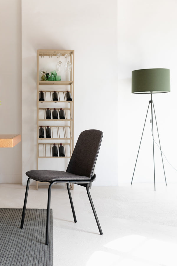 Clip - Lote De 2 Sillas De Comedor - Tela - Negro/Gris