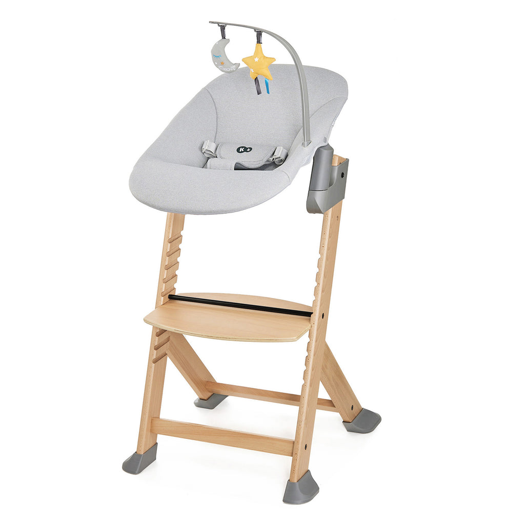 Chaise Haute Enock Avec Transat Calmee Gris