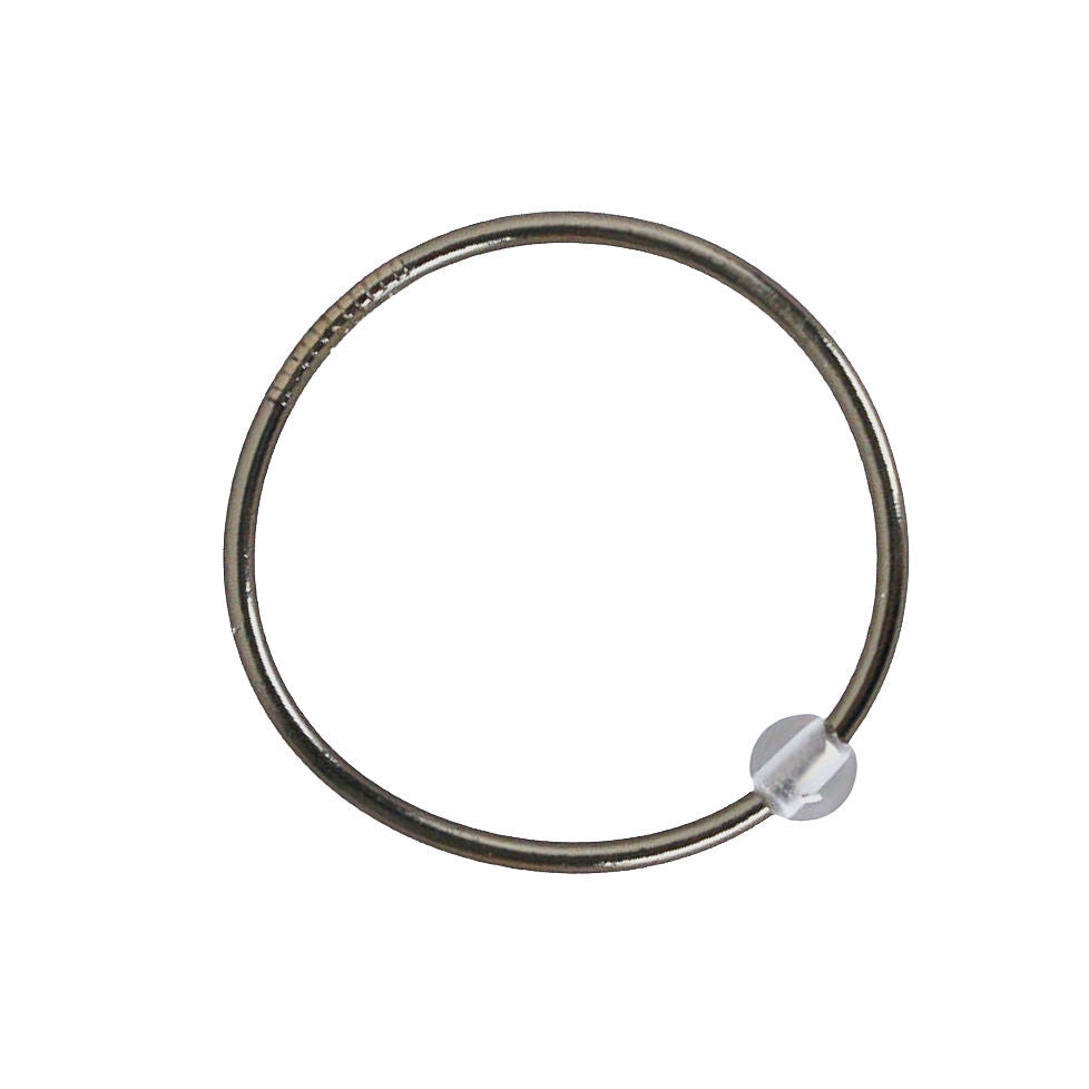Jonc Bouddhiste Aura – Dark Silver & Quartz Transparent
