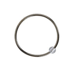 Jonc Bouddhiste Aura – Dark Silver & Quartz Transparent