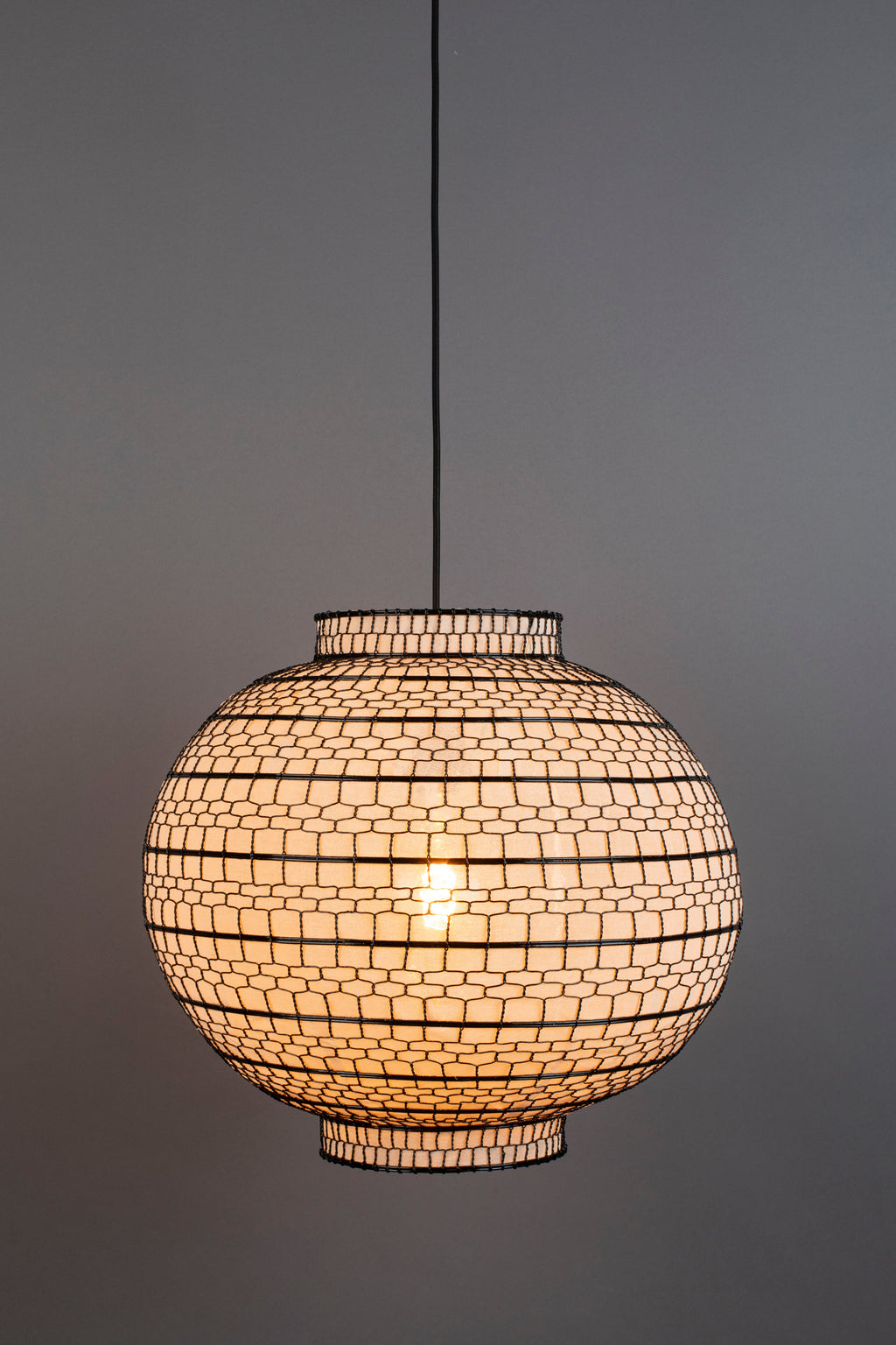 Ming Ronde '45 - Pendant Lamp - Iron - White