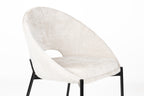 Dando - Lot De 2 Chaises De Salle À Manger - Polyester - Blanc Cassé/Blanc Cassé