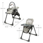Chaise Haute 2En1 Tummie Gris
