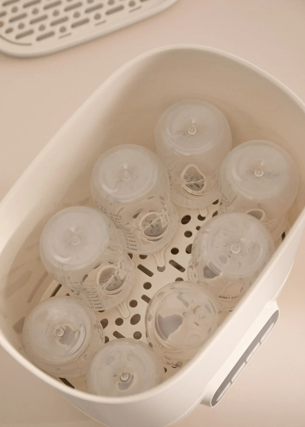 Baby Bottle Care - Multifunction Steriliser with Drying for 8 Bottles - Off-White