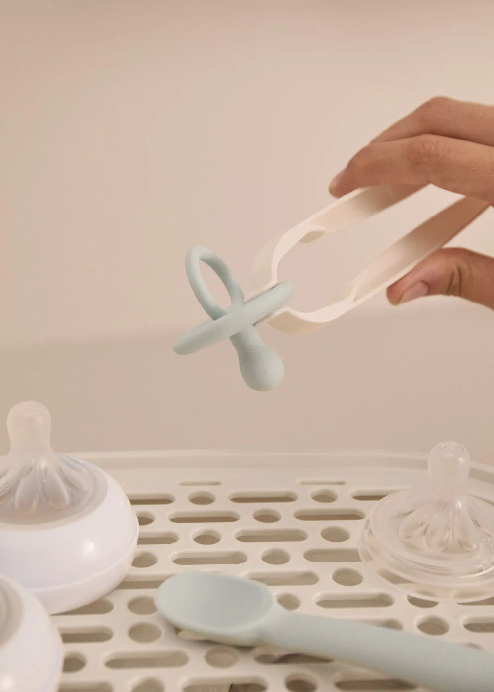 Baby Bottle Care - Multifunction Steriliser with Drying for 8 Bottles - Off-White