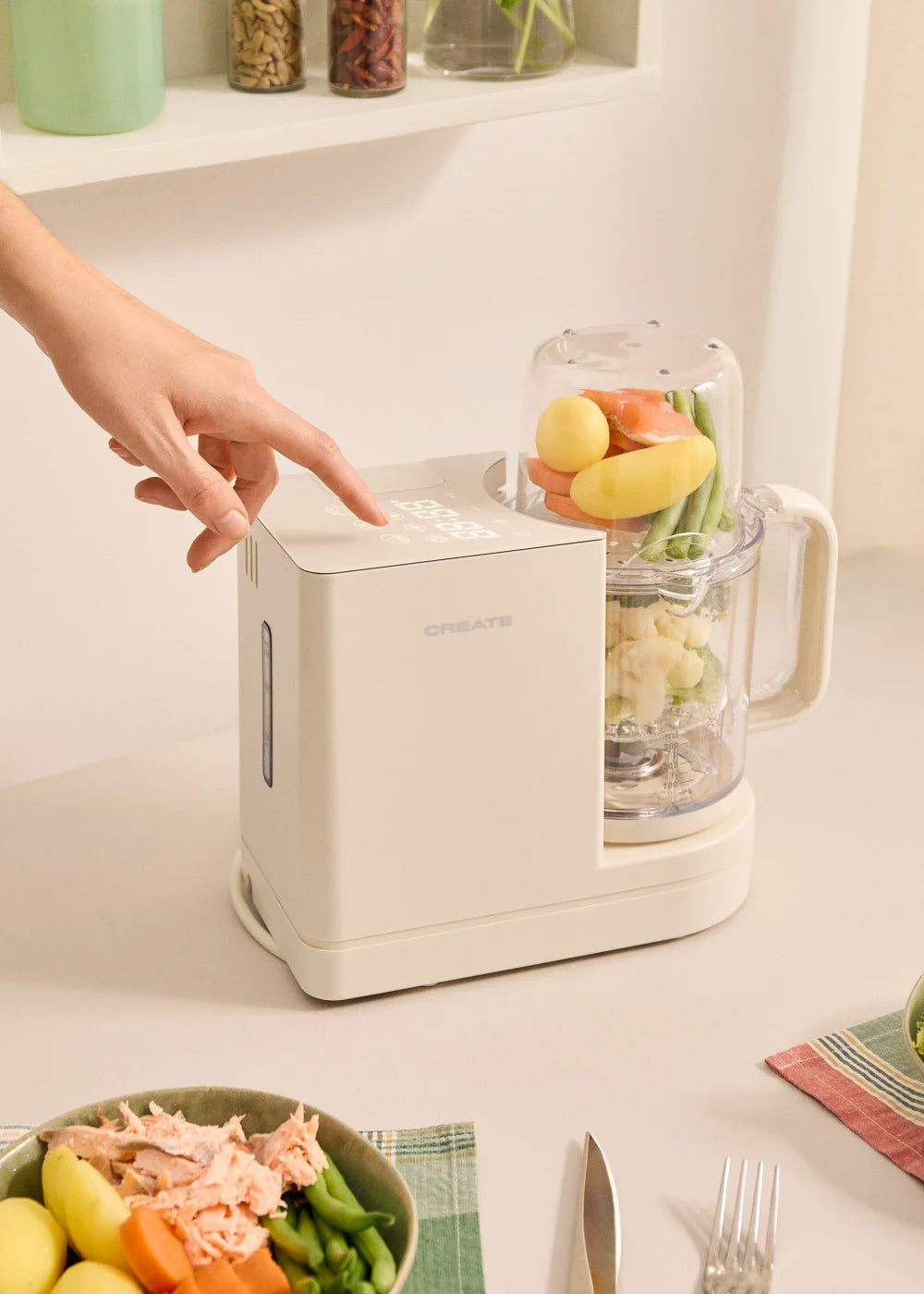 Baby Chefbot - Multifunction Food Processor with Steriliser for Babies - Off-White