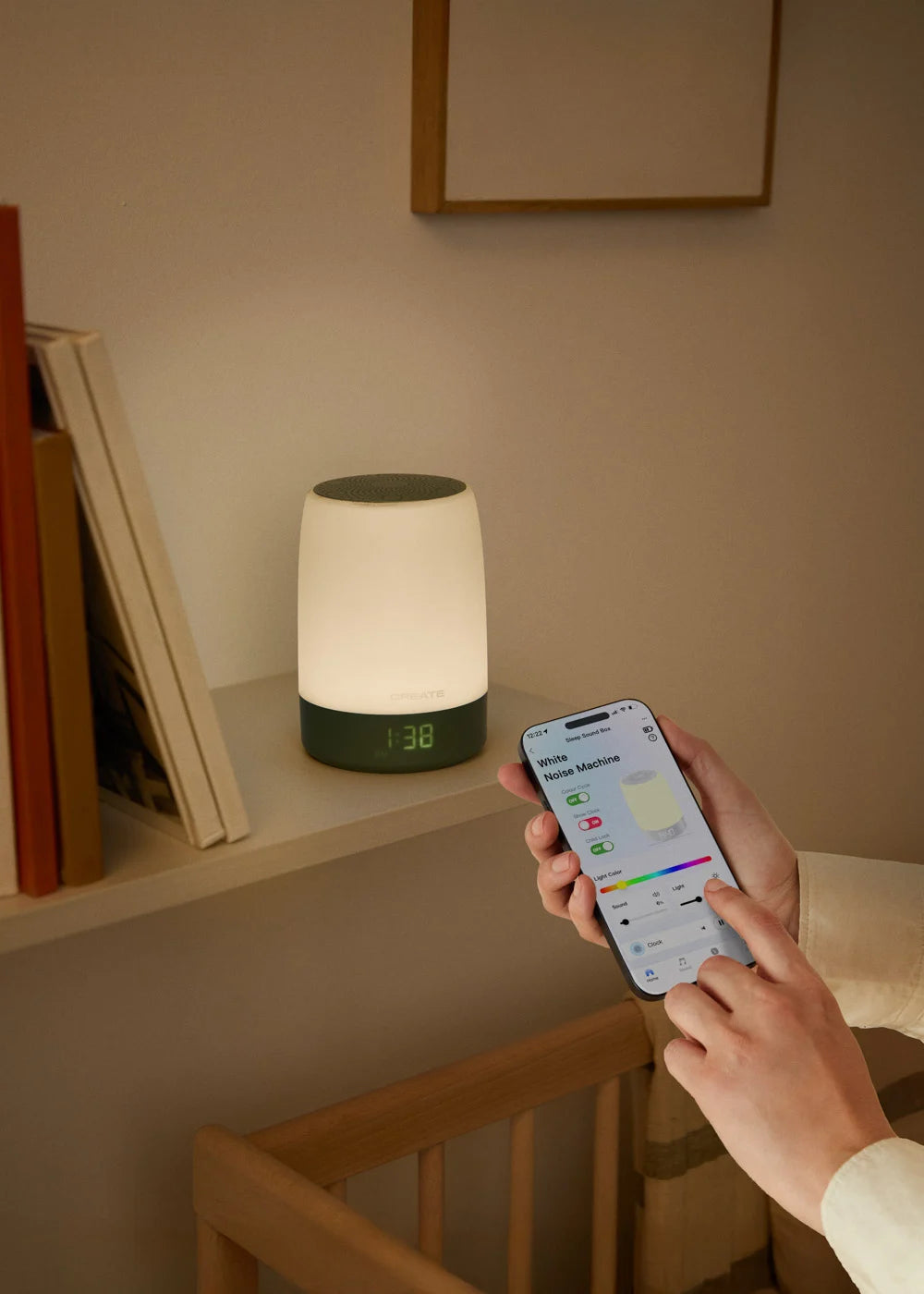 Baby Dream Connect - Sleep and White Noise Lamp for Baby with Wi-Fi - Sage