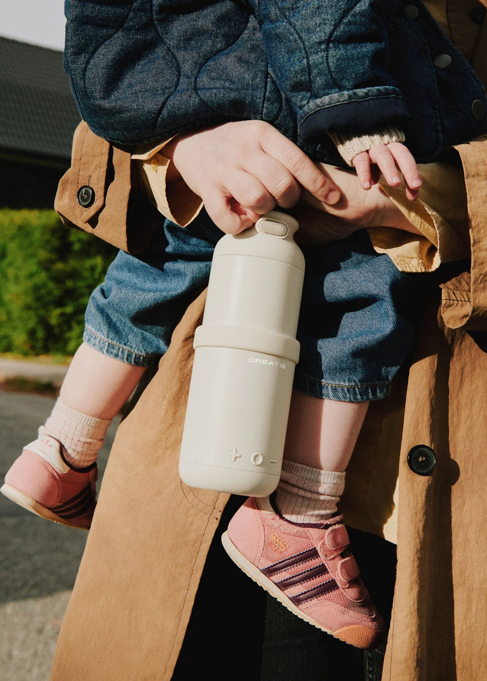 Portable Baby Milk Warmer - Milk + Water Warmer for Bottles - Off-White
