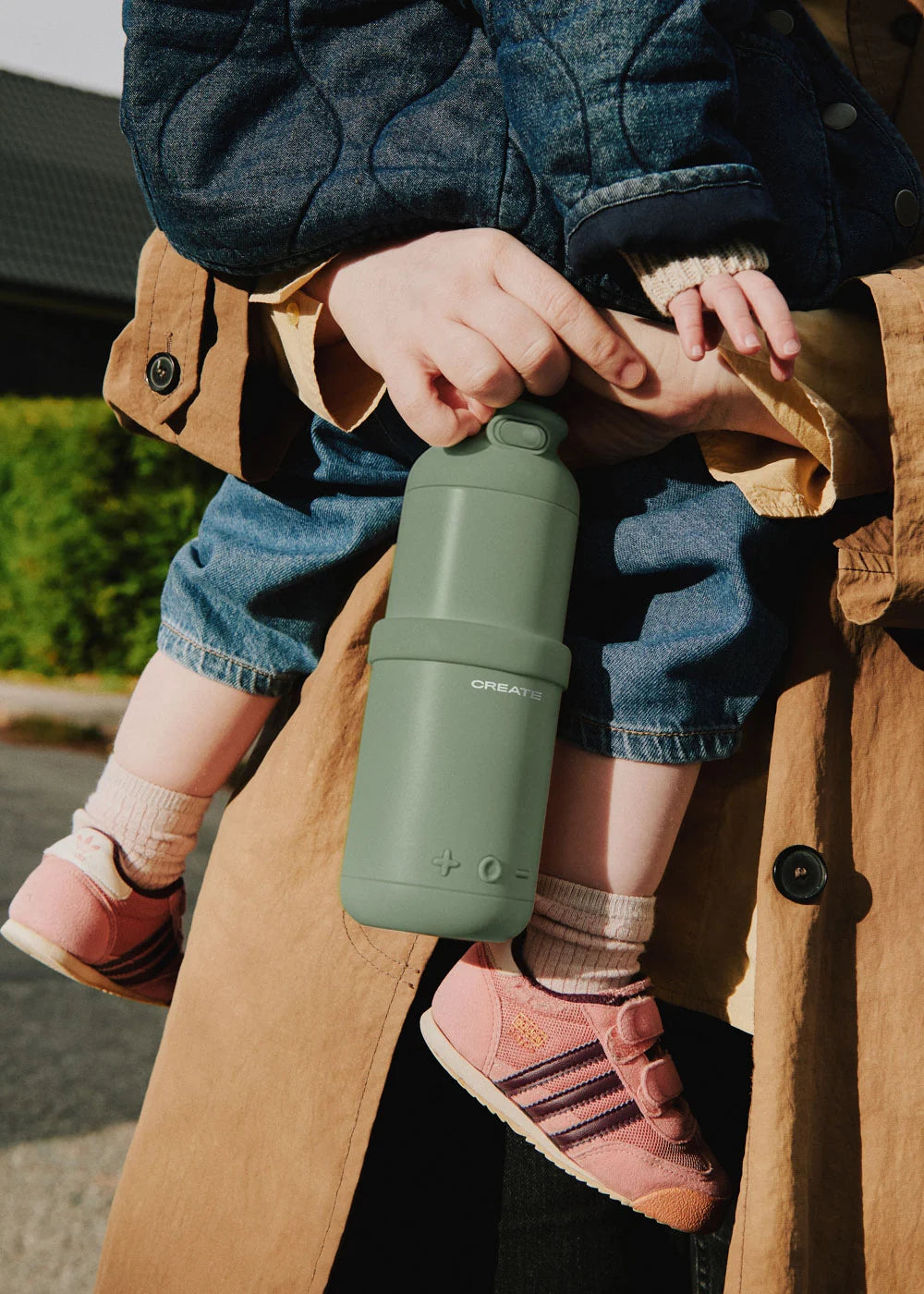 Baby Portable Milk Warmer - Milk + Water Warmer for Bottles - Sage