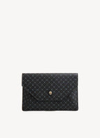 Trussardi - Clutch Monograma Negro - Negro - Mujer