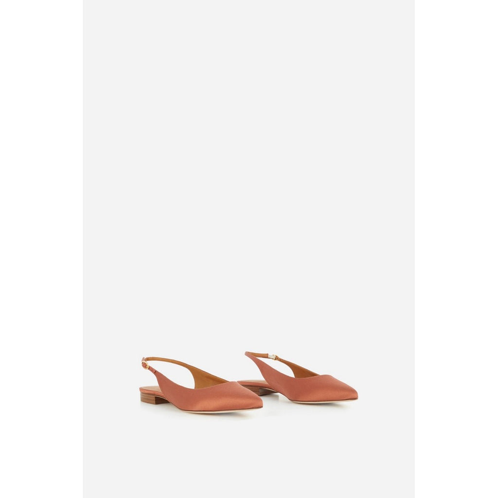 Flat Slingback Ballet Flats - Rust