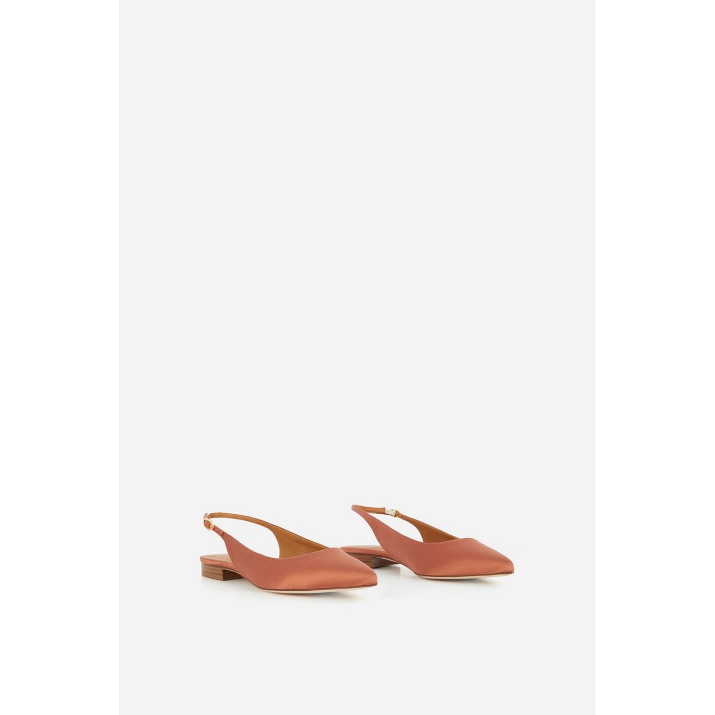 Flat Slingback Ballet Flats - Rust
