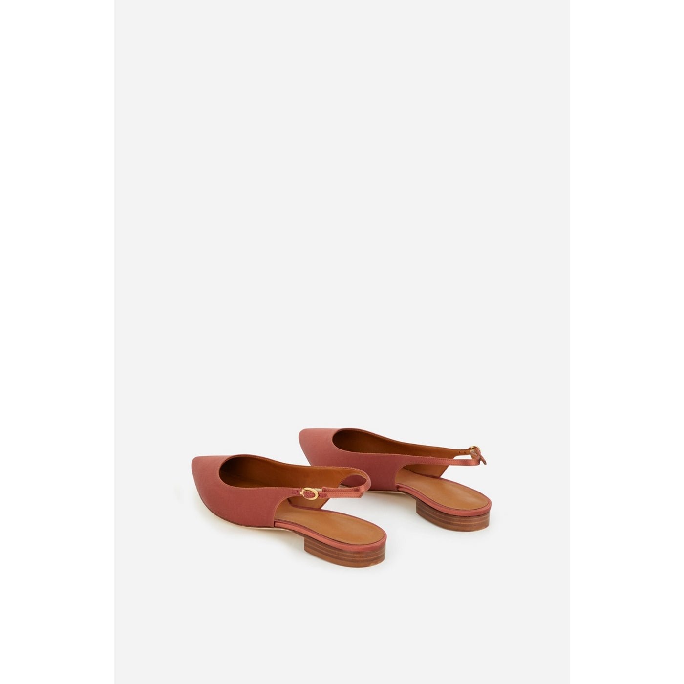 Flat Slingback Ballet Flats - Rust