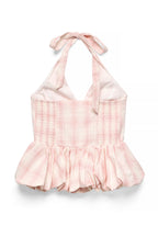 Top Balloon Corset - Carreaux Rose