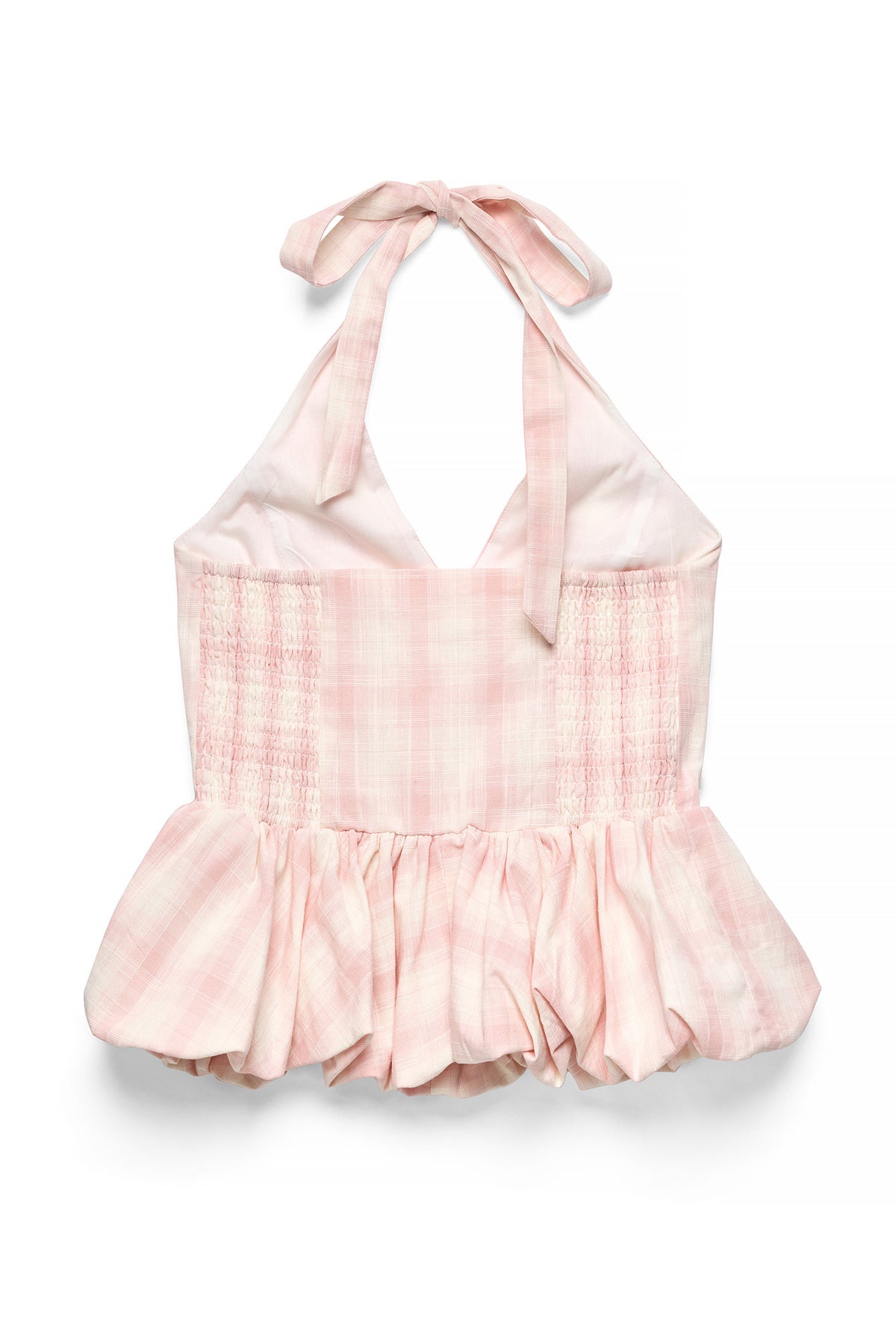 Top Balloon Corset - Carreaux Rose