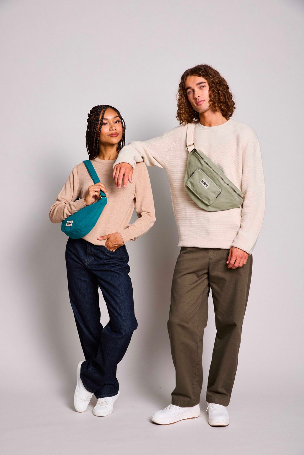 Sac Banane Andrea - Bleu Paon