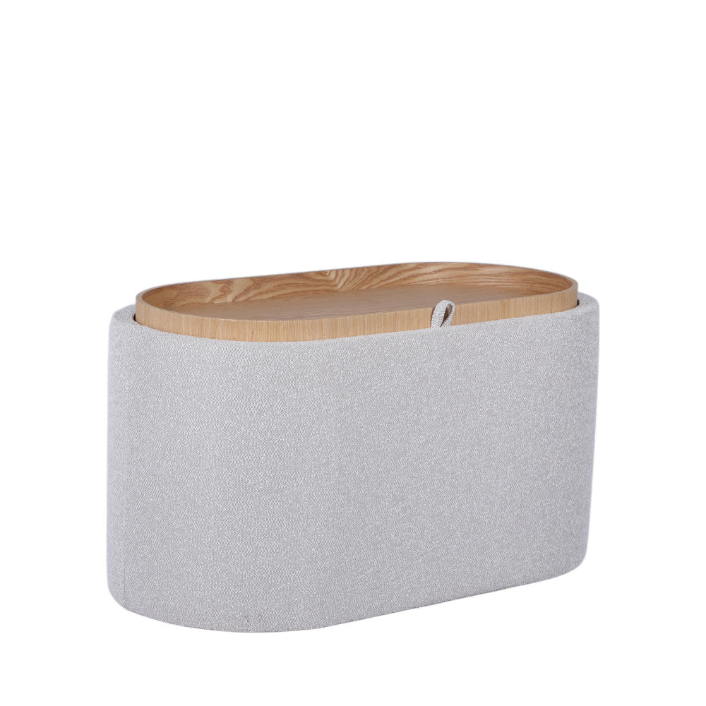Zoé - Banco arcón - Tela - Beige jaspeado