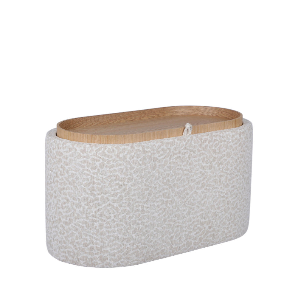 Zoé - Banco Arcón - Estampado de Leopardo - Beige
